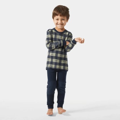 Dětské termoprádlo z merino vlny Helly Hansen GRAPHIC LIFA NAVY AOP