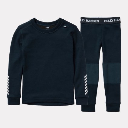 Dětské termoprádlo z merino vlny Helly Hansen LIFA NAVY