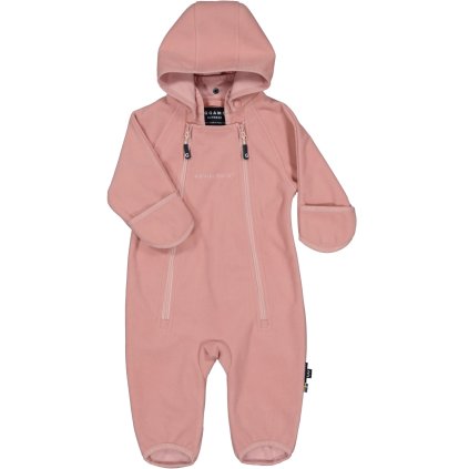 Větru a vodě odolný overal Wind fleece růžový Geggamoja