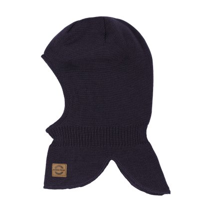 Kukla dětská pletená z merino vlny dvojitá s ochranou uší Raisin Mikk Line 91053