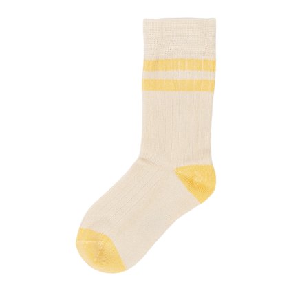 Dětské bambusové ponožky sportovní Minipop MP13 Off white/yellow sun