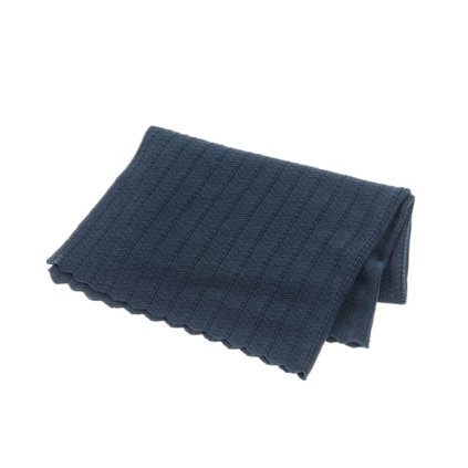 Pletená dětská deka z bavlny modrá Navy Smallstuff