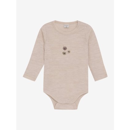 Merino body pro děti s dlouhým rukávem CeLaVi - růžové Rose Dust