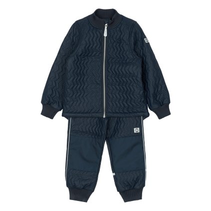 Dětský termo set do deště Duvet s fleecovou podšívkou Mikk-Line - Blue Nights