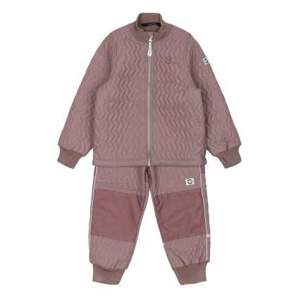 Dětský termo set do deště Duvet s fleecovou podšívkou Mikk-Line - Twilight Mauve