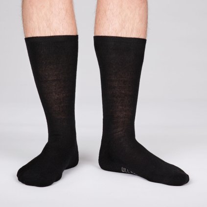Pánské merino ponožky s froté pod chodidlem COMFY SAFA - černá