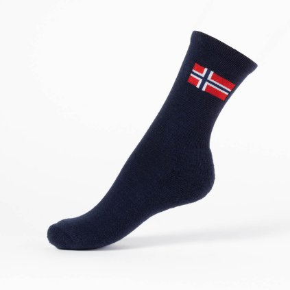 Hřejivé ponožky z merino froté s norským motivem GULLFJELL SAFA