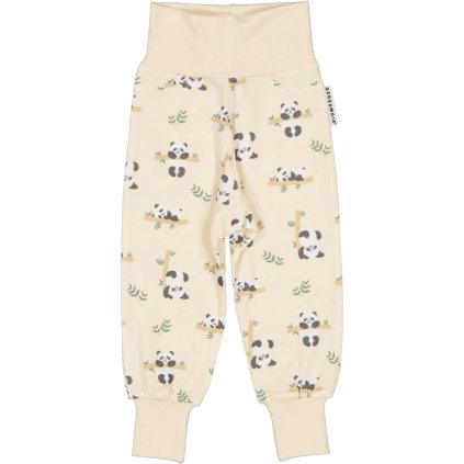 Bambusové dětské rostoucí kalhoty Beige panda Geggamoja