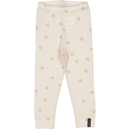Merino legíny dětské Geggamoja - Beige heart
