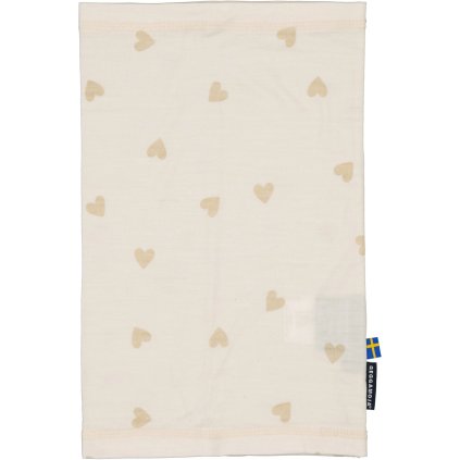 Dětský merino nákrčník Geggamoja - Beige heart