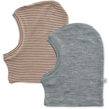 Kukla z merino vlny 2 kusy Kim WHEAT - Wood stripe