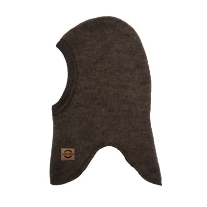 Merino kukla dětská hnědá Dark Brown Melange Mikk Line