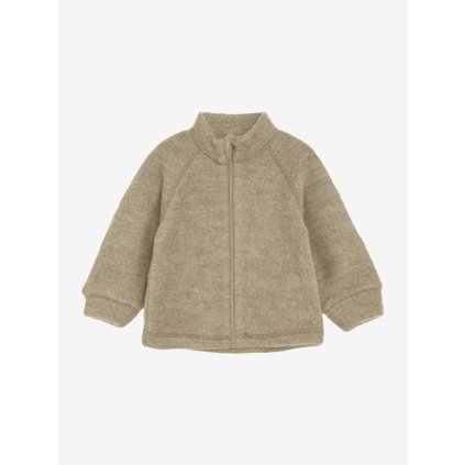 Dětská merino mikina na zip CeLaVi - hnědá Savannah Tan