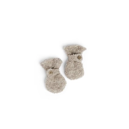 Merino rukavice pro děti bouclé Smallstuff - nature melange