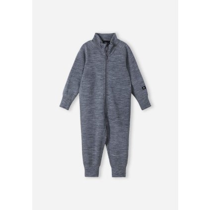 Měkký merino overal pro děti Reima Parvin - šedý Melange grey
