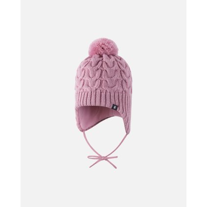 Dětská pletená merino čepice Reima Paljakka - růžová Grey Pink