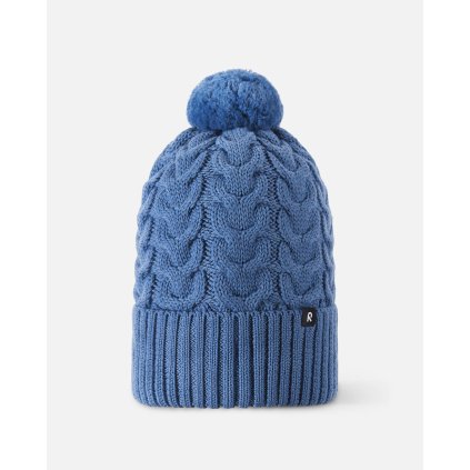 Hřejivý zimní kulich pro děti ze směsi merino vlny s ochranou proti větru Reima Routii - modrá Blue Ocean