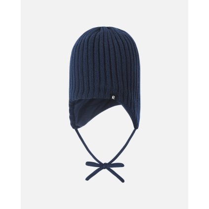 Extra teplá čepice ze 100% Merino vlny s fleecovou podšívkou Reima Myssytys - modrá Navy