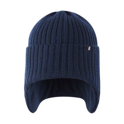 Extra teplá čepice ze 100% Merino vlny s fleecovou podšívkou Reima Mystinen - modrá Navy