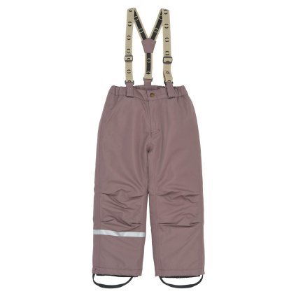 Dětské zimní kalhoty s kšandami 11110 Mikk-Line - hnědé Sparrow