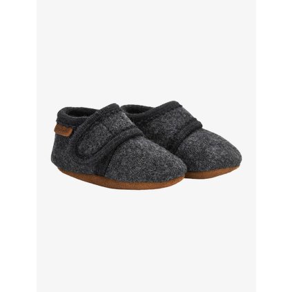 Dětské bačkůrky (capáčky) 100% vlna En Fant 250008 - šedé Dark grey melange