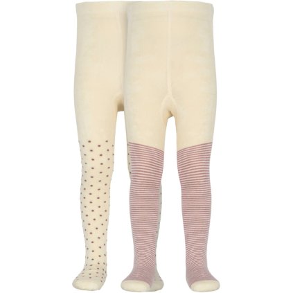 2 páry jemné bambusové punčocháče pro děti Minipop MP61 - Pale Pink