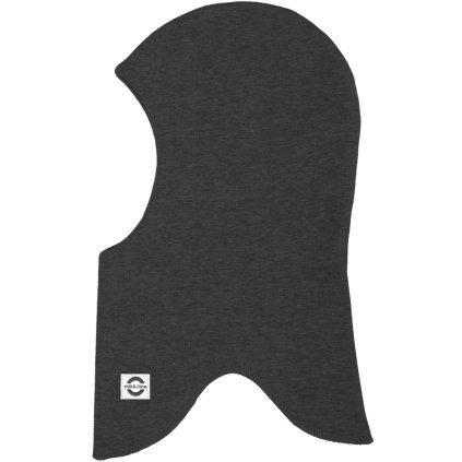 Kukla dětská zimní z bavlny dvojitá Mikk Line - Dark Grey Melange 9045NOOS