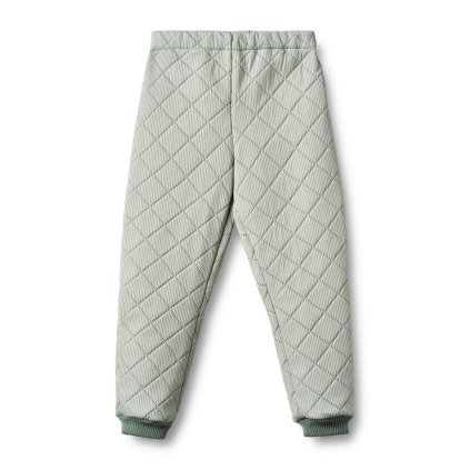 Termo kalhoty dětské Wheat - zelené green stripe