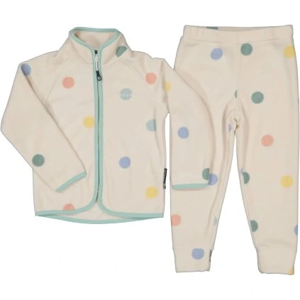 Měkká fleecová souprava Geggamoja - Dots Beige