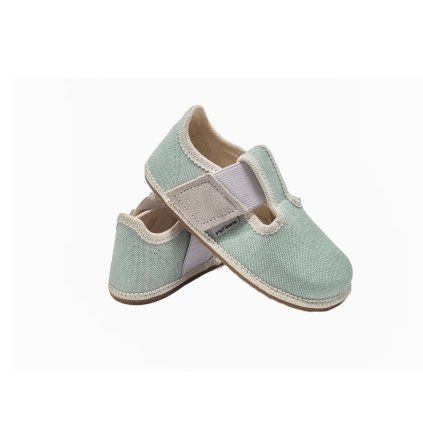Dětské barefoot papuče Pegres - SBF 06 mint barva