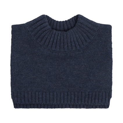 Dětský vlněný merino nákrčník CeLaVi - modrý Navy Melange