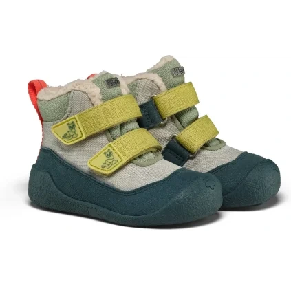 Dětské barefoot zimní botičky Affenzahn Prewalker Mid Boot Vegan Snuggy - Caterpillar