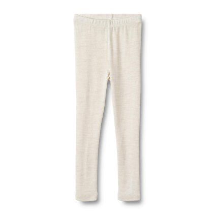 Dětské merino legíny eggshell melange Agi 26 WHEAT
