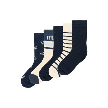 Bambusové ponožky 5 párů MINIPOP - Navy