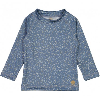 Dětské UV tričko s dlouhým rukávem Dilan bluefin grasses and seeds WHEAT