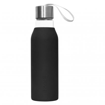 Láhev na vodu plastová bez BPA s hliníkovým uzávěrem a silikonovou vrstvou Exani
