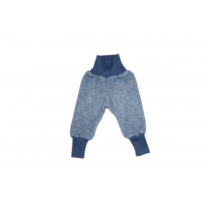 Rostoucí dětské kalhoty merino fleece Cosilana modré