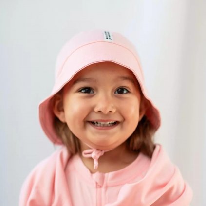 Dětský UV klobouk proti slunci růžový Geggamoja