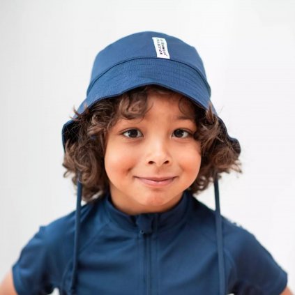 Dětský UV klobouk proti slunci modrý Geggamoja