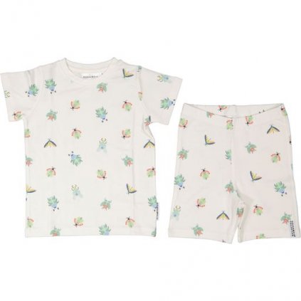 Bambusová letní dvoudílná souprava tričko a kraťasy Baby bugs Geggamoja