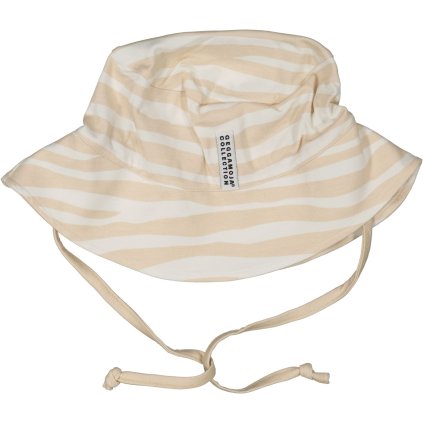 Dětský bambusový klobouk proti slunci Soft beige zebra Geggamoja