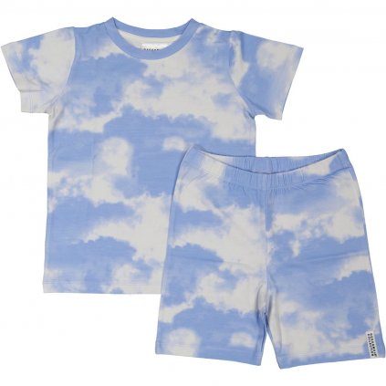 Bambusová letní dvoudílná souprava tričko a kraťasy Blue sky Geggamoja