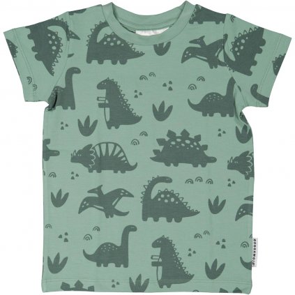 Dětské bambusové tričko s krátkým rukávem dinosauři Geggamoja