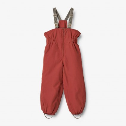 Dětské lyžařské kalhoty do chladných zimních dnů SAL TECH WHEAT červené