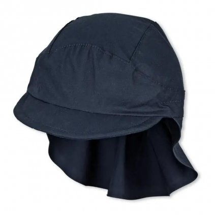 Dětský UV klobouk s plachetkou plátno UV 50+ barva modrá marine STERNTALER