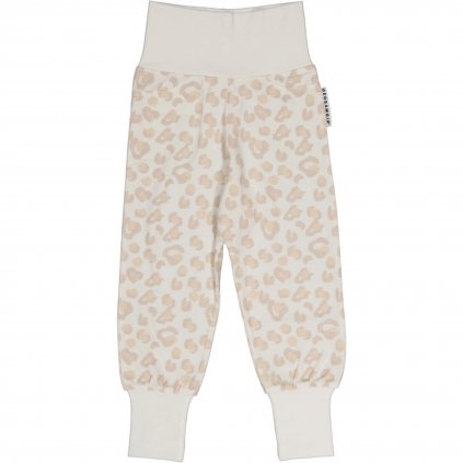 Rostoucí bambusové kalhoty dětské Soft beige leo Geggamoja