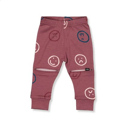 Dětské merino legíny ze 100% merino vlny Wild Ginger Faces LFOH