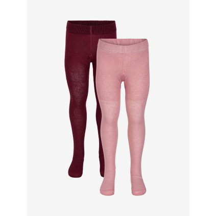 Bavlněné punčocháče pro děti růžové Old Rose 2 kusy Minymo