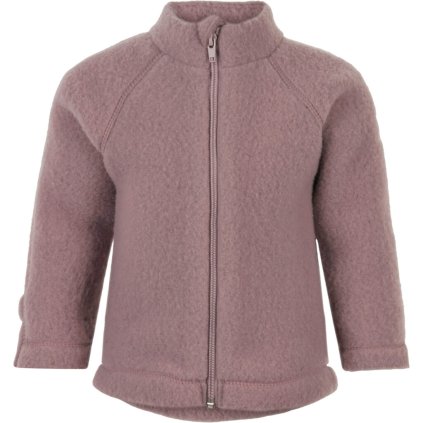 Dětská mikina na zip merino-fleece barva růžová Twilight Mauve Mikk-Line