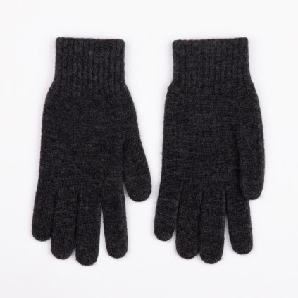 Pánské prstové rukavice z merino vlny šedé SAFA